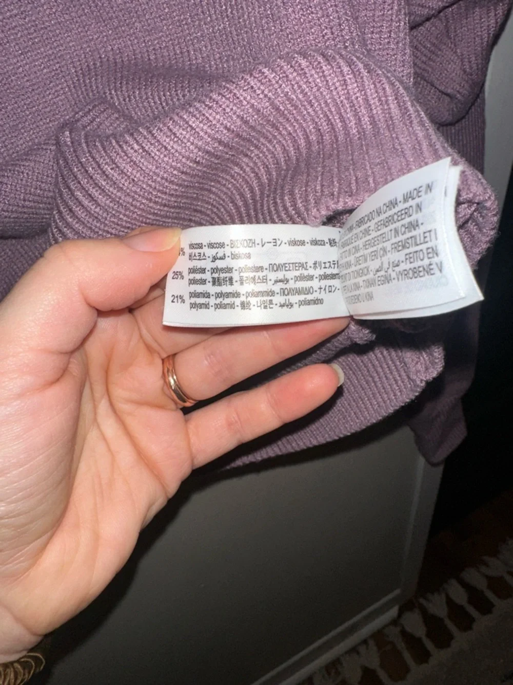 Zara Mauve Crewneck Sweater - Picture 4 of 5